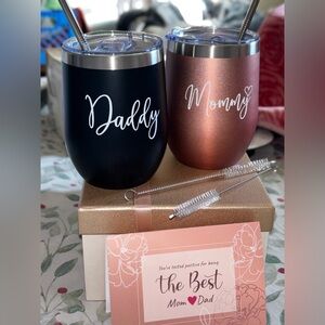 Black and Copper Insulated Tumblers Set